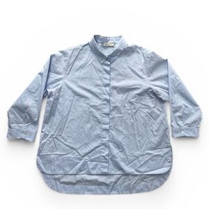 Rosso 35 100% Cotton Poplin High Low Button Down